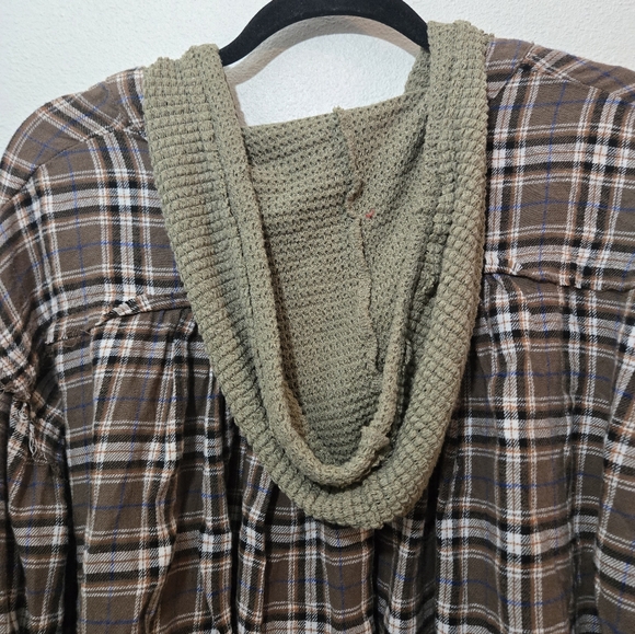 Miss Me NWT Olive Green Plaid Pullover Medium - Picture 8 of 13